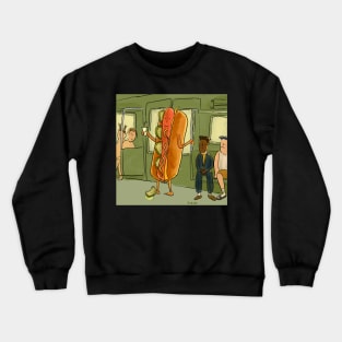 Hotdog Casually Commuting to Work Crewneck Sweatshirt